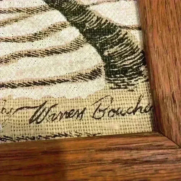 Vintage KayDee 100% pure linen handprints set of two - Picture 7 of 9